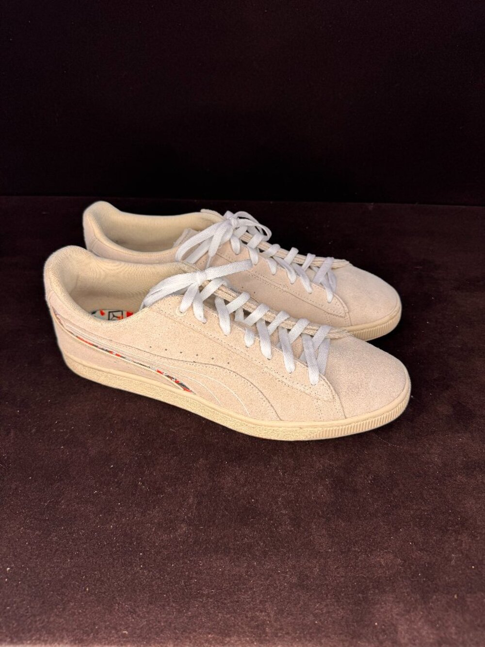 PUMA Suede "Displaced" Urban Camo Beige Pristine Sneakers Men's Size 12